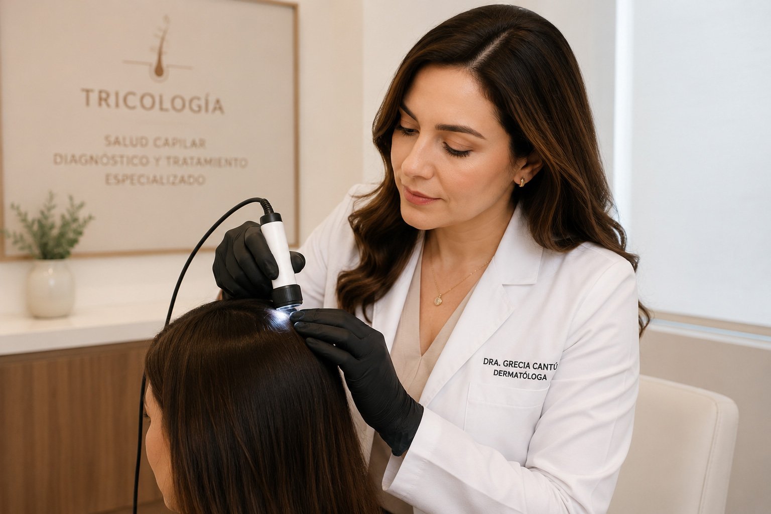 Valoración capilar con dermatóloga especialista en tricología